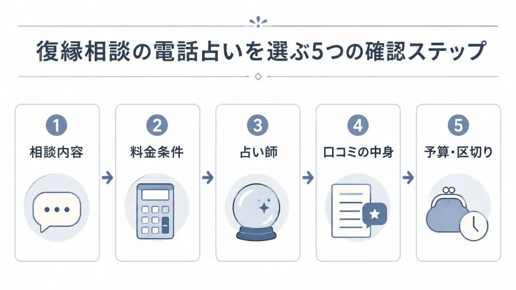 復縁相談の電話占いを選ぶ5つの確認ステップ