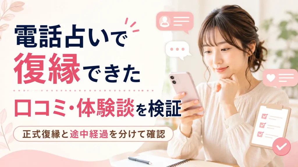 電話占いで復縁できた口コミや体験談を検証する記事のアイキャッチ画像